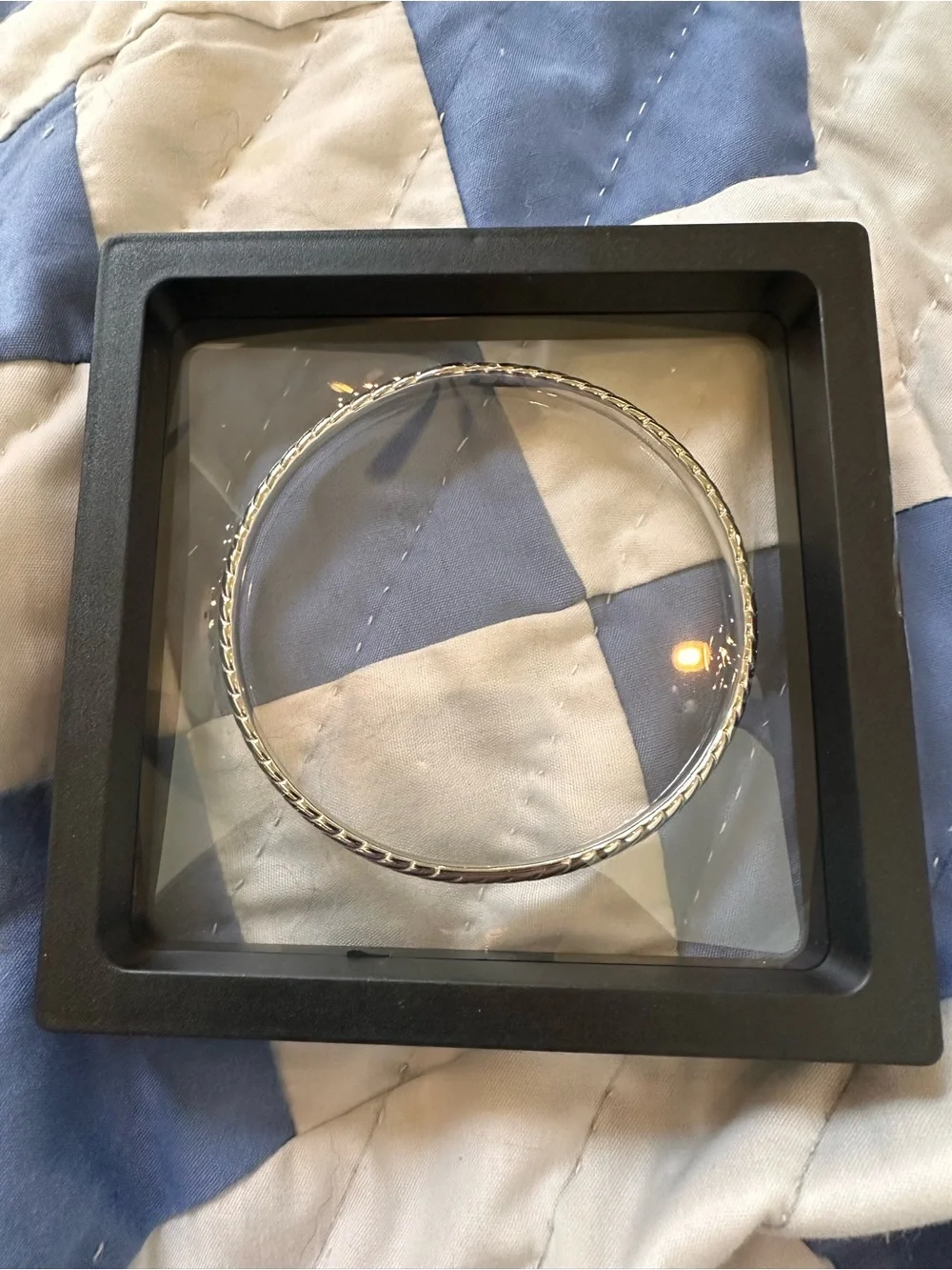 Classic Silver-Tone Braided Women’s Bangle Bracelet
